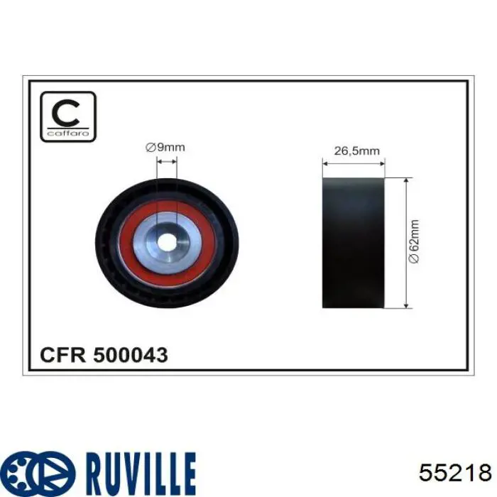55218 Ruville Натягувач ременя ГРМ