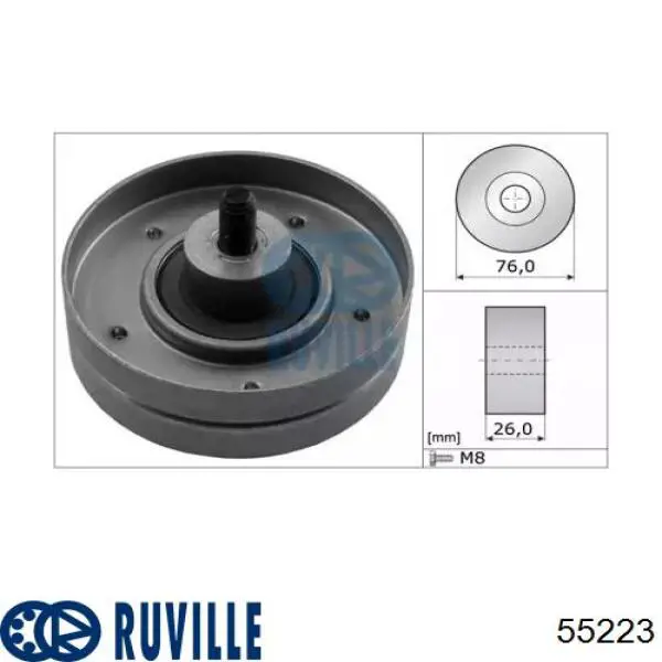 Натяжний ролик 55223 Ruville