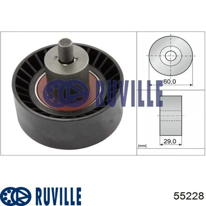 Ролик паразитний ГРМ 55228 Ruville