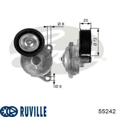 Натягувач приводного ременя Ruville 55242 ціна, від 28.58 USD