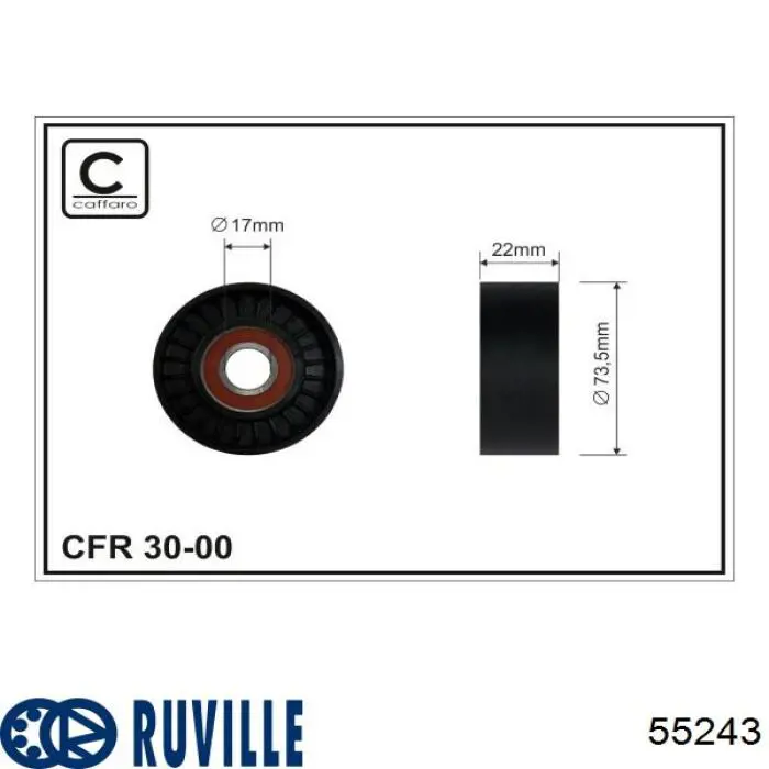 55243 Ruville Натяжна планка поліклинового ременя