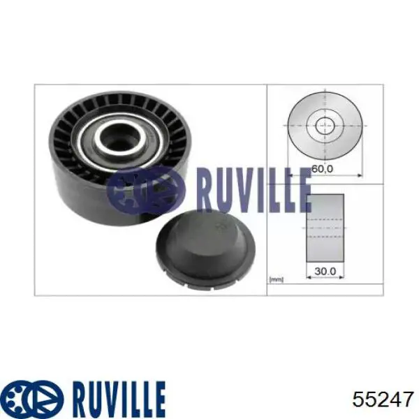 Ролик приводного ременя, паразитний Ruville 55247