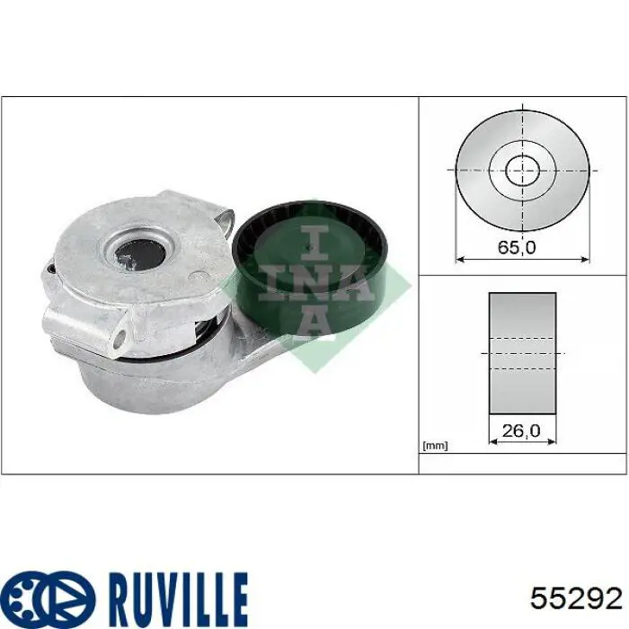 Натягувач приводного ременя 55292 Ruville