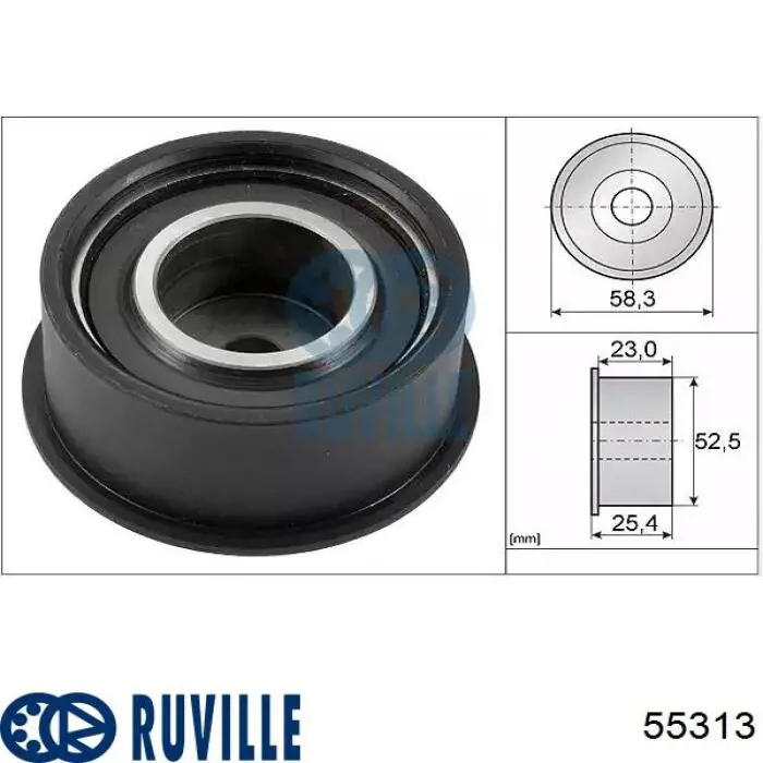 Ролик ременя ГРМ, паразитний Ruville 55313 ціна, від 11.85 USD