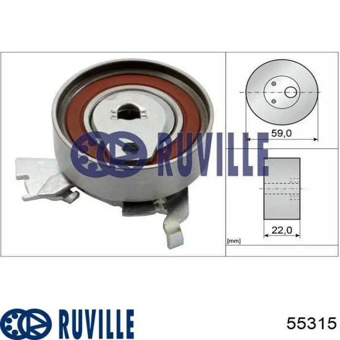Ролик натягувача ременя ГРМ 55315 Ruville