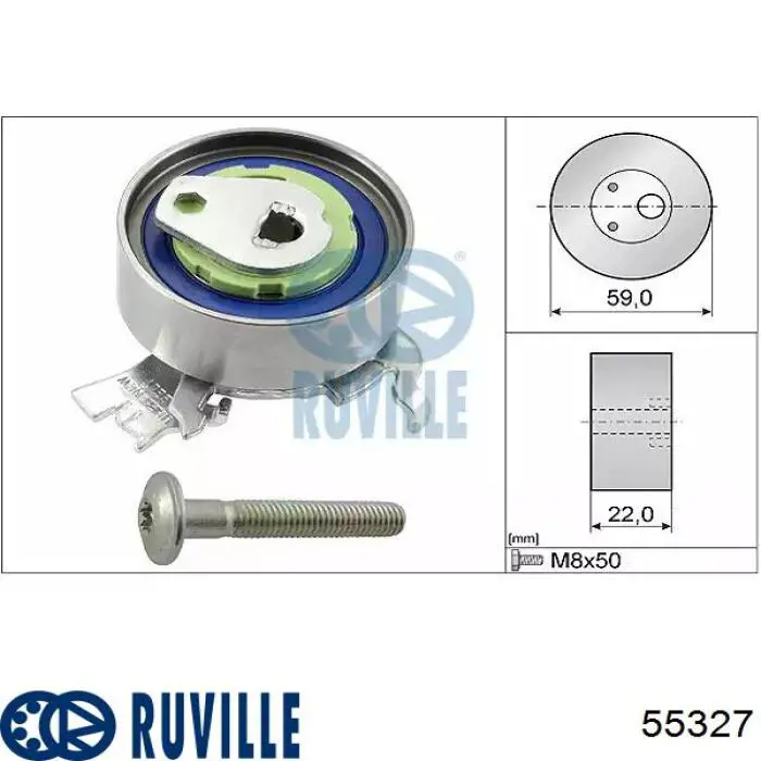 Натягувач ременя ГРМ 55327 Ruville