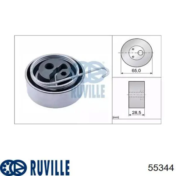 Ролик натяжителя ременя газорозподілу Ruville 55344 ціна, від 19.67 USD