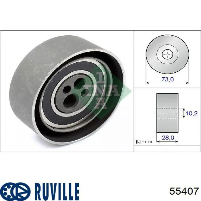 55407 Ruville Ролик натягувач