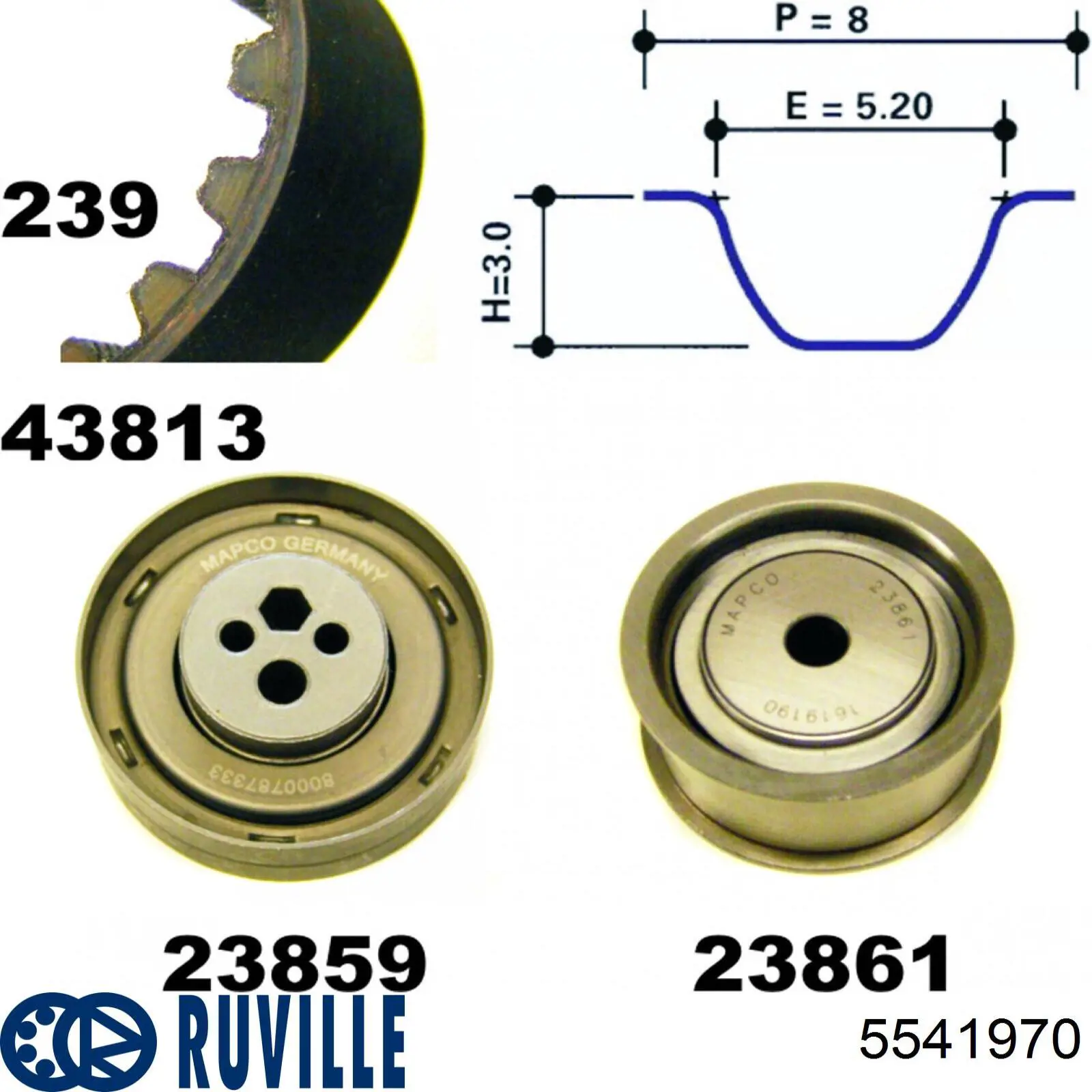 Купити 5541970 Ruville ГРМ ремень