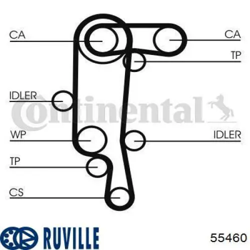 55460 Ruville Ролик натягувач