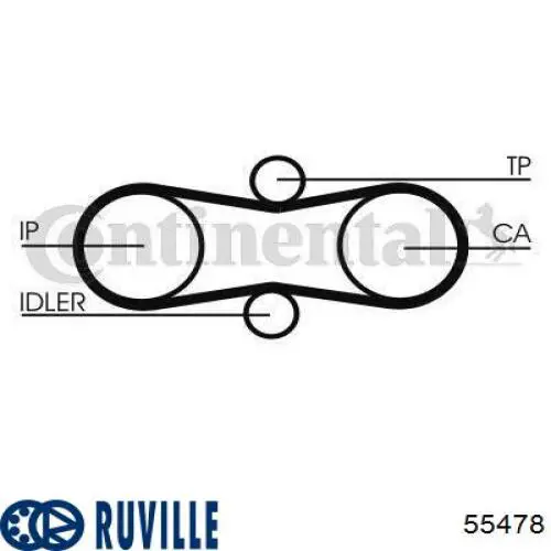 55478 Ruville Ролик натягувач