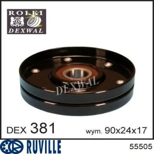 55505 Ruville Ролик приводного ременя, паразитний