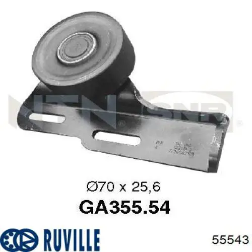 55543 Ruville ролик натягувача приводного ременя
