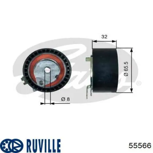 Ролик натягувача ременя ГРМ 55566 Ruville