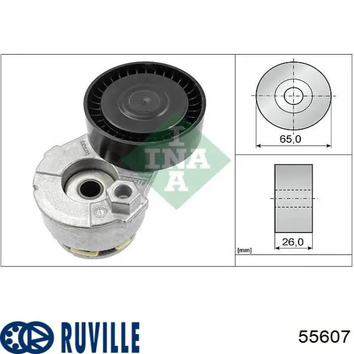 Натяжний ролик 55607 Ruville