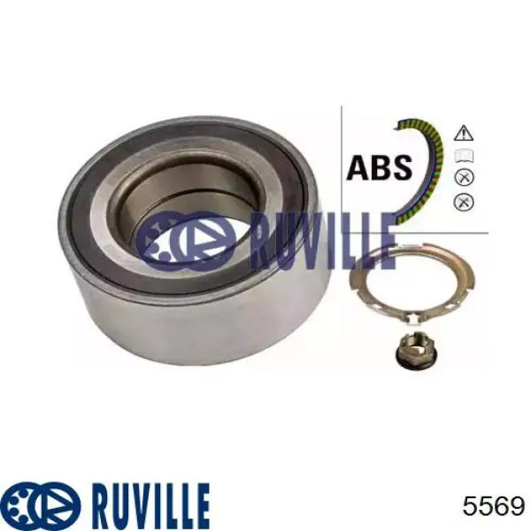 Комплект підшипник маточини передньої Ruville 5569 ціна, від 28.79 USD