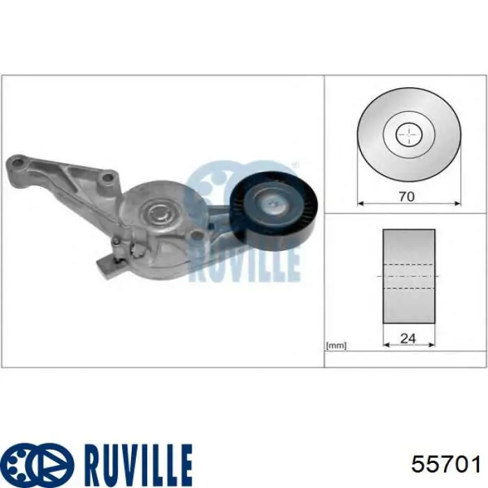 Ролик приводного ременя, паразитний 55701 Ruville