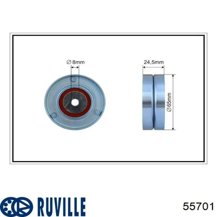 Ролик приводного ременя, паразитний Ruville 55701 ціна, від 15.90 USD