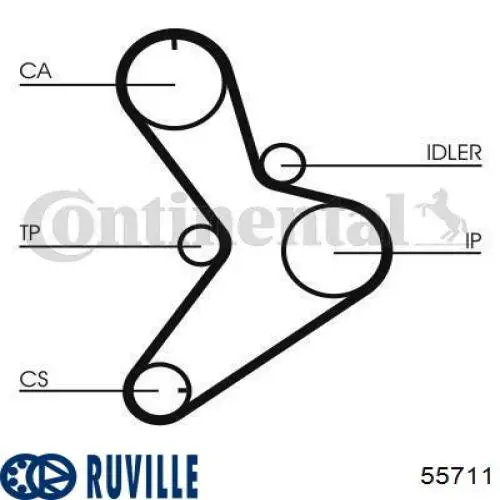 Кронштейн натягувача ременя ГРМ 55711 Ruville