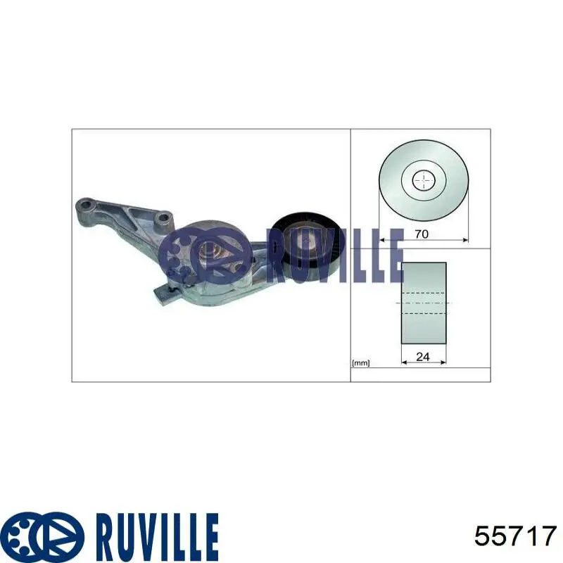 Натягувач приводного ременя 55717 Ruville