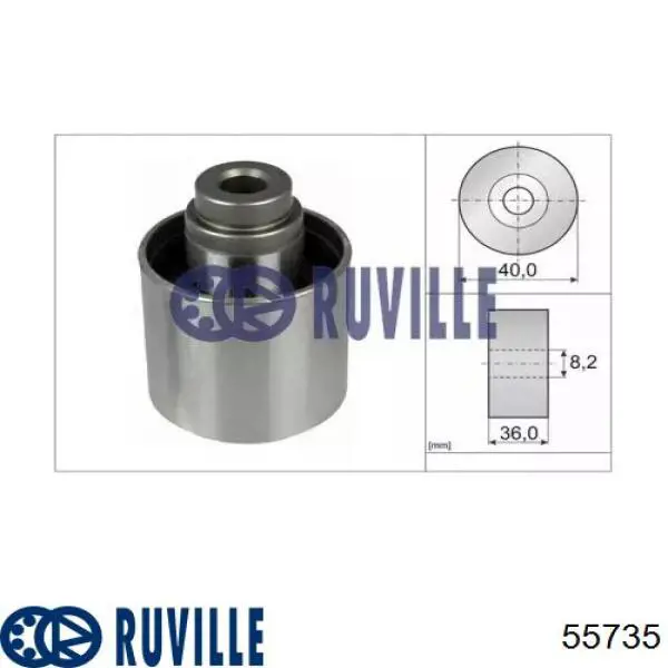 Ролик паразитний ГРМ 55735 Ruville