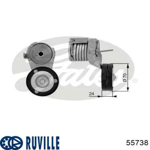 Натягувач приводного ременя Ruville 55738 ціна, від 30.41 USD