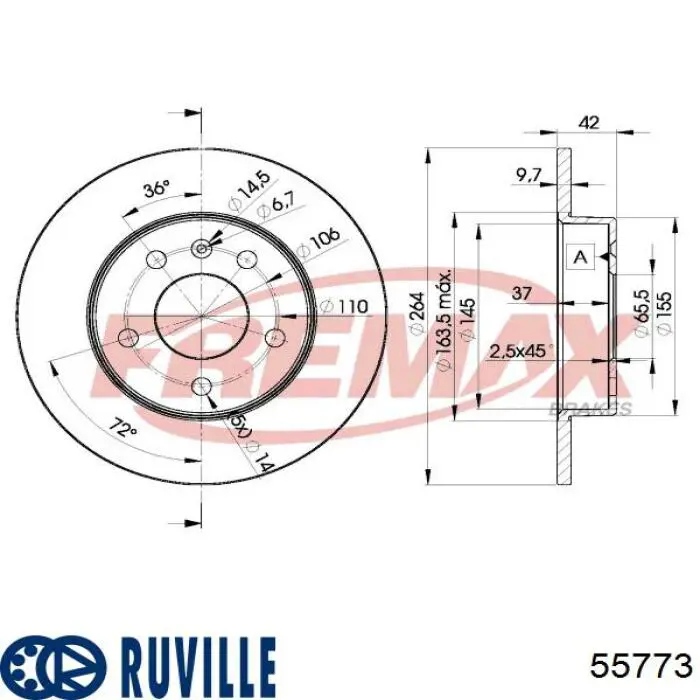 Купити 55773 Ruville Ролик паразитний ГРМ