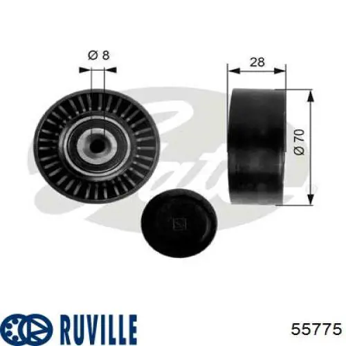 Купити 55775 Ruville Ролик приводного ременя, паразитний
