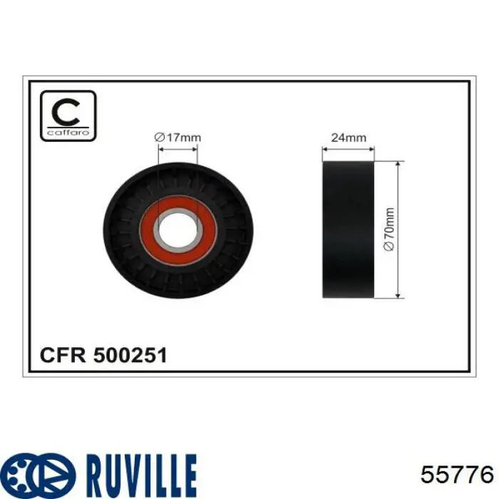 Натягувач приводного ременя 55776 Ruville