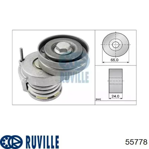 Натягувач приводного ременя Ruville 55778 ціна, від 27.57 USD
