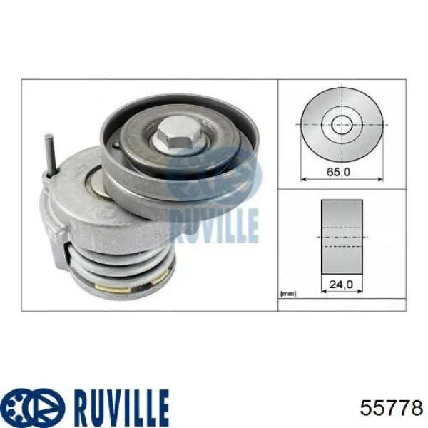 Натягувач приводного ременя 55778 Ruville