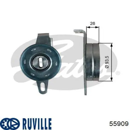 55909 Ruville ролик натягувача приводного ременя