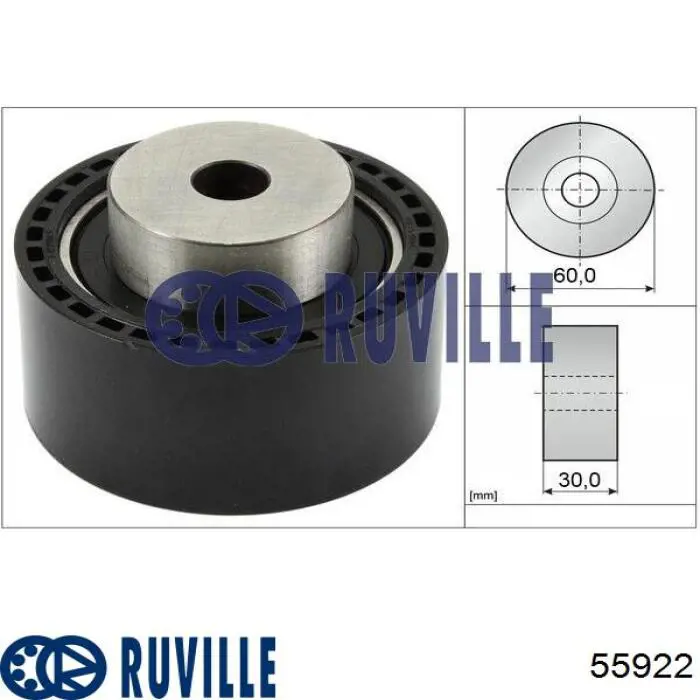 Ролик паразитний ГРМ 55922 Ruville