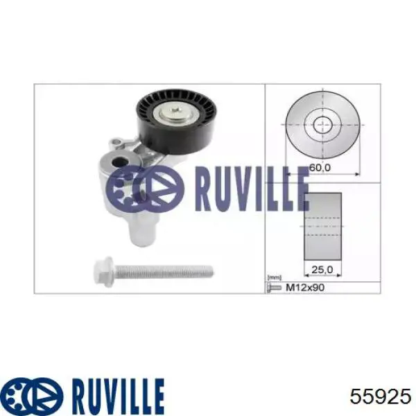 Натягувач приводного ременя 55925 Ruville