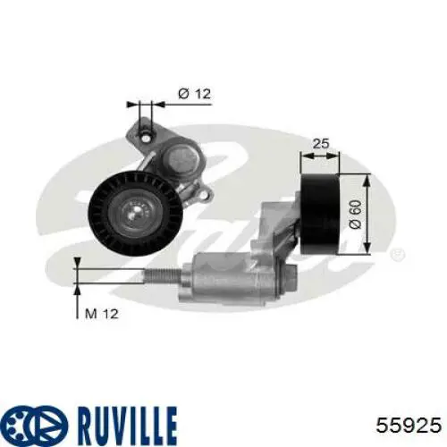 55925 Ruville Натяжна планка поліклинового ременя