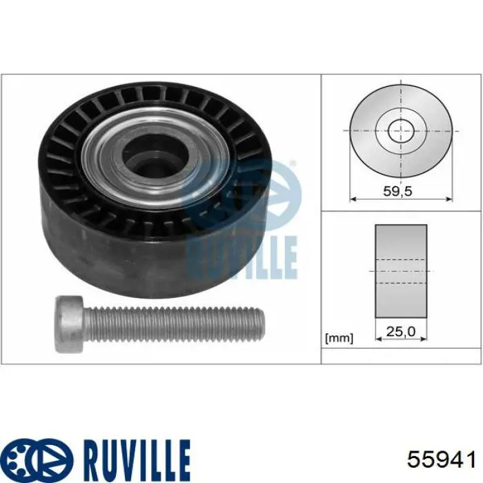 Натяжний ролик 55941 Ruville