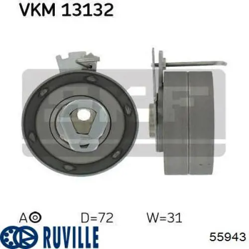 Ролик натягувача ременя ГРМ 55943 Ruville