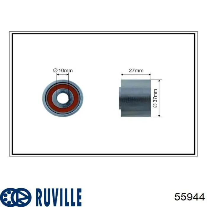 Ролик приводного ременя, паразитний Ruville 55944 ціна, від 11.39 USD