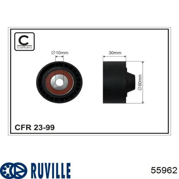 55962 Ruville Ролик приводного ременя, паразитний