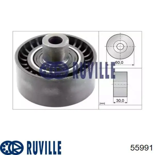 Купити 55991 Ruville Ролик приводного ременя, паразитний
