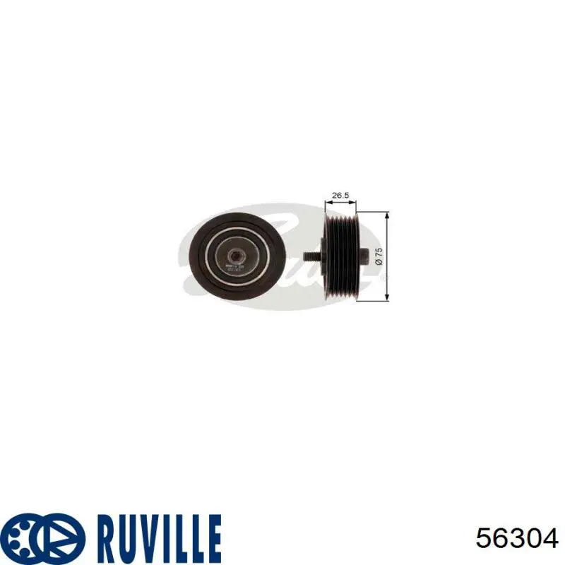 Купити 56304 Ruville Ролик приводного ременя, паразитний