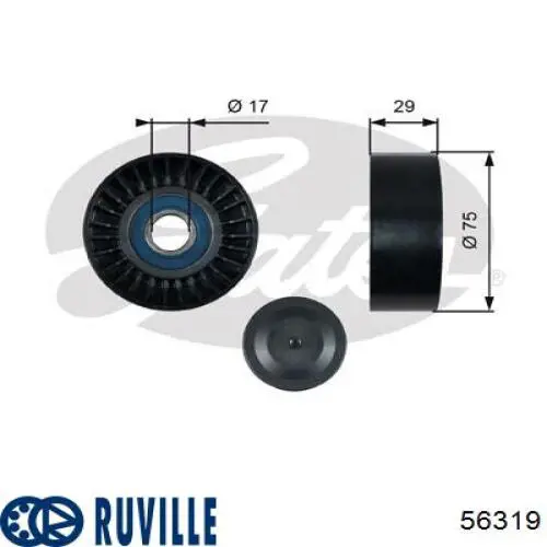 56319 Ruville Ролик приводного ременя, паразитний