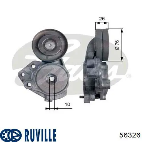 Натягувач приводного ременя 56326 Ruville