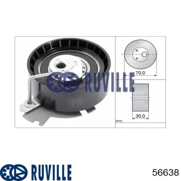 Натягувач ременя ГРМ Ruville 56638 ціна, від 20.56 USD