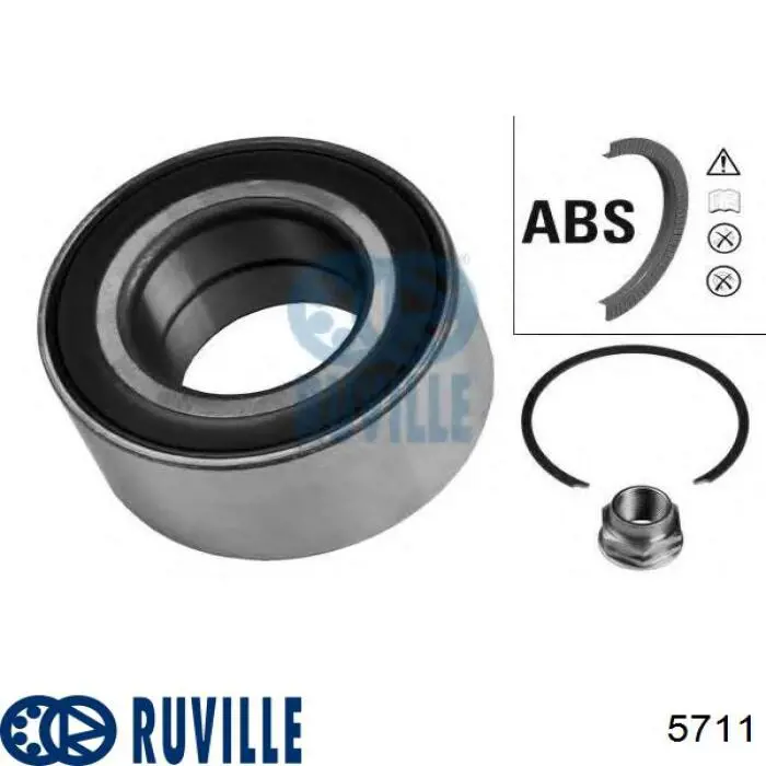 Підшипник маточини передньої/задньої 5711 Ruville