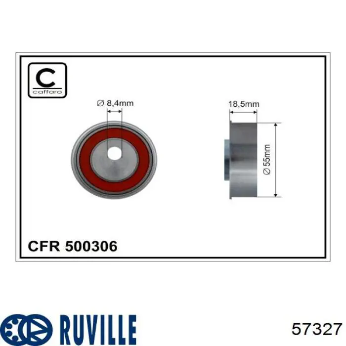 57327 Ruville Ролик натягувача балансировочного ременя