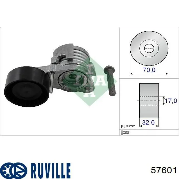 57601 Ruville натягувач приводного ременя