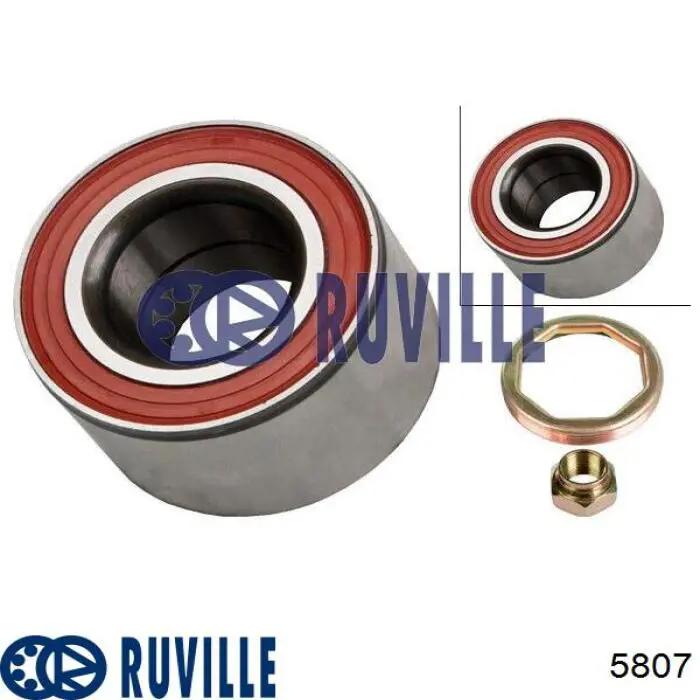 Підшипник маточини передньої 5807 Ruville