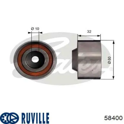 Ролик паразитний ГРМ 58400 Ruville