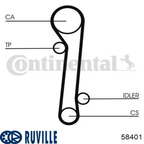 58401 Ruville Паразитний провідний ролик